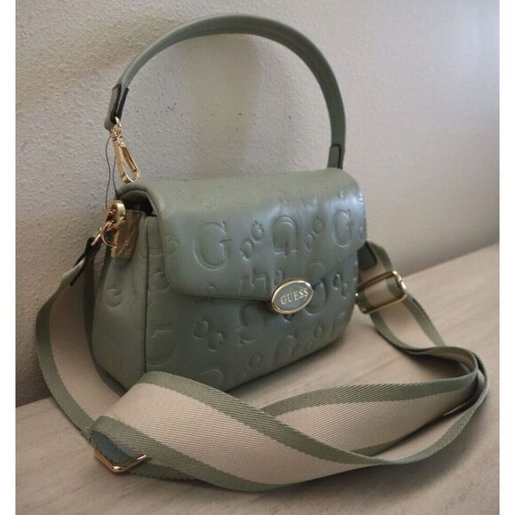 Guess VG929078 Women's Sage Green Oakbank Mini Crossbody/Satchel Hand Bag - Picture 3 of 14